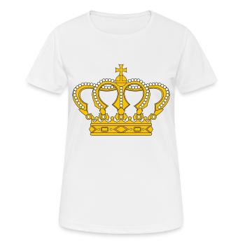 krone crown koenig king castle schloss tower burg1 - Frauen T-Shirt atmungsaktiv - Weiß - Vorne - AI Model Female 172 dark (172cm)