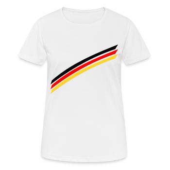 drapeau Allemagne - T-shirt respirant Femme - blanc - Devant - AI Model Female 172 dark (172cm)