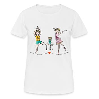Die Hüterin der Kinder-Bewegung - Frauen T-Shirt atmungsaktiv - Weiß - Vorne - AI Model Female 172 dark (172cm)
