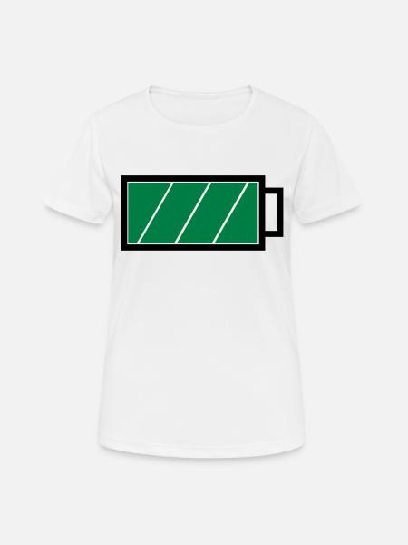 Battery full - Women's Breathable T-Shirt - white
