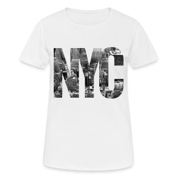 NYC - Women's Breathable T-Shirt - white - Front - AI Model Female 172 dark (172cm)