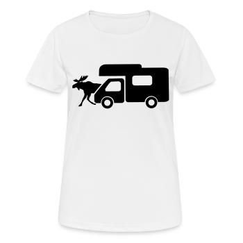 Wohnmobil - Frauen T-Shirt atmungsaktiv - Weiß - Vorne - AI Model Female 172 dark (172cm)