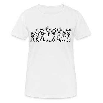 Familie Leute Menschen Menschengruppe - Frauen T-Shirt atmungsaktiv - Weiß - Vorne - AI Model Female 172 dark (172cm)