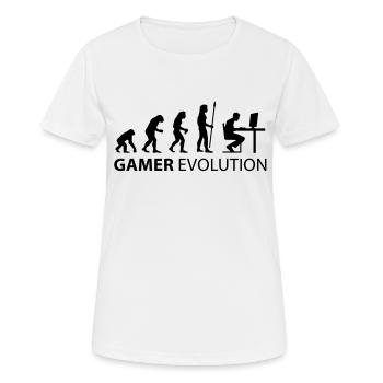 Gamer-Entwicklung - Frauen T-Shirt atmungsaktiv - Weiß - Vorne - AI Model Female 172 dark (172cm)