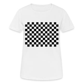 Damier - T-shirt respirant Femme - blanc - Devant - AI Model Female 172 dark (172cm)