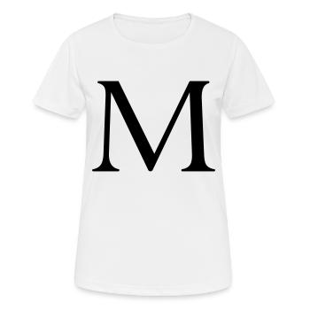 m - Frauen T-Shirt atmungsaktiv - Weiß - Vorne - AI Model Female 172 dark (172cm)