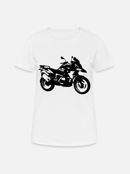 R1250 GS_einfarbig - Frauen T-Shirt atmungsaktiv - Weiß