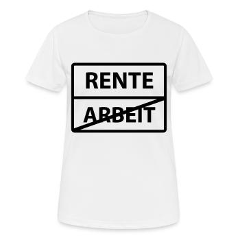 rente - Frauen T-Shirt atmungsaktiv - Weiß - Vorne - AI Model Female 172 dark (172cm)