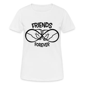 Friends Forever 2 Bro Fist Fists Friends Team - T-shirt respirant Femme - blanc - Devant - AI Model Female 172 dark (172cm)