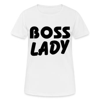 Boss Lady - Frauen T-Shirt atmungsaktiv - Weiß - Vorne - AI Model Female 172 dark (172cm)