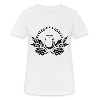 Pils Biertulpe, Hopfen und Malz (1c) - Frauen T-Shirt atmungsaktiv - Weiß - Vorne - AI Model Female 172 dark (172cm)