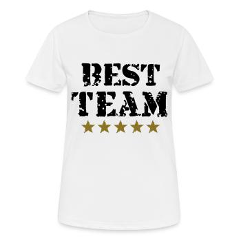 Team, 5 Sterne, Sieger, Gewinner, Teamsport, Beste - Frauen T-Shirt atmungsaktiv - Weiß - Vorne - AI Model Female 172 dark (172cm)