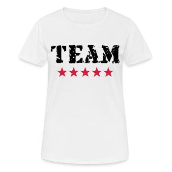 Team, 5 Sterne, Sieger, Gewinner, Teamsport, Beste - Frauen T-Shirt atmungsaktiv - Weiß - Vorne - AI Model Female 172 dark (172cm)