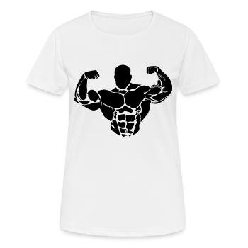 Musculation - T-shirt respirant Femme - blanc - Devant - AI Model Female 172 dark (172cm)