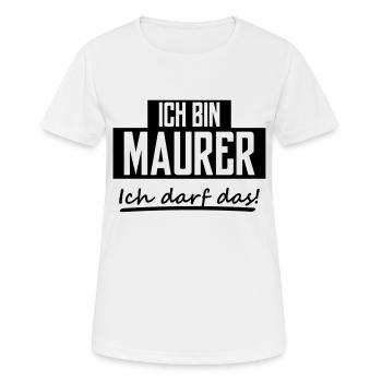 ich bin maurer - Frauen T-Shirt atmungsaktiv - Weiß - Vorne - AI Model Female 172 dark (172cm)