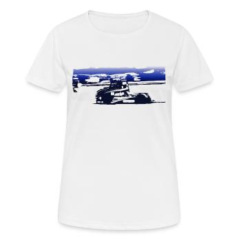 Rennwagen - Frauen T-Shirt atmungsaktiv - Weiß - Vorne - AI Model Female 172 dark (172cm)