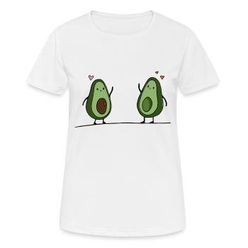Amour d'avocat - T-shirt respirant Femme - blanc - Devant - AI Model Female 172 dark (172cm)