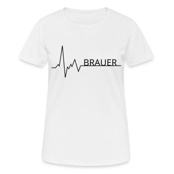 herzschlag brauer - Frauen T-Shirt atmungsaktiv - Weiß - Vorne - AI Model Female 172 dark (172cm)