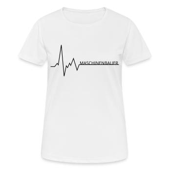 herzschlag maschinenbauer - Frauen T-Shirt atmungsaktiv - Weiß - Vorne - AI Model Female 172 dark (172cm)