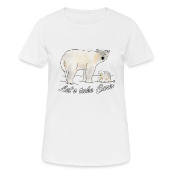 Eisbär, Klima, Umweltschutz - Frauen T-Shirt atmungsaktiv - Weiß - Vorne - AI Model Female 172 dark (172cm)
