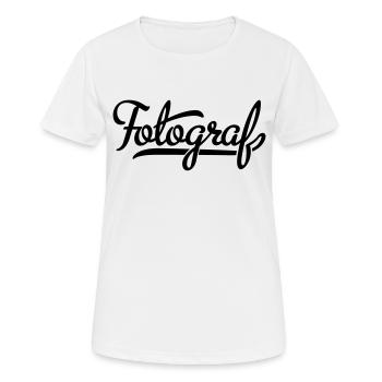 Fotograf - Frauen T-Shirt atmungsaktiv - Weiß - Vorne - AI Model Female 172 dark (172cm)