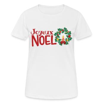 Joyeux Noel - Frauen T-Shirt atmungsaktiv - Weiß - Vorne - AI Model Female 172 dark (172cm)