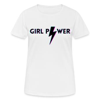 GIRL POWER - Frauen T-Shirt atmungsaktiv - Weiß - Vorne - AI Model Female 172 dark (172cm)