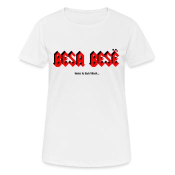 Besa Besë - Frauen T-Shirt atmungsaktiv - Weiß - Vorne - AI Model Female 172 dark (172cm)
