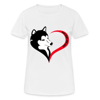 re heart one heart and soul - Women's Breathable T-Shirt - white - Front - AI Model Female 172 dark (172cm)