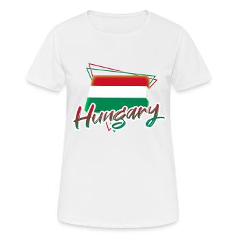 Hongrie - T-shirt respirant Femme - blanc - Devant - AI Model Female 172 dark (172cm)