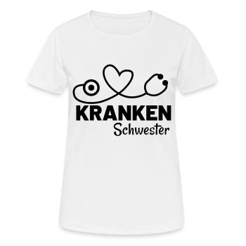 krankenschwester krankenhaus - Frauen T-Shirt atmungsaktiv - Weiß - Vorne - AI Model Female 172 dark (172cm)