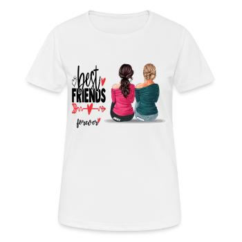 best friends forever - T-shirt respirant Femme - blanc - Devant - AI Model Female 172 dark (172cm)