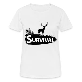 Survival - Frauen T-Shirt atmungsaktiv - Weiß - Vorne - AI Model Female 172 dark (172cm)