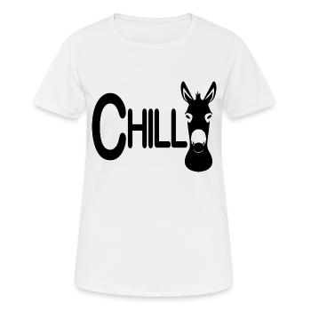 Esel d’âne - T-shirt respirant Femme - blanc - Devant - AI Model Female 172 dark (172cm)