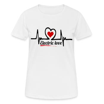 amour électrique - Women's Breathable T-Shirt - white - Front - AI Model Female 172 dark (172cm)