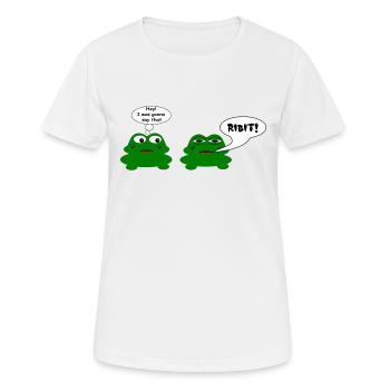 Frog chat - Women's Breathable T-Shirt - white - Front - AI Model Female 172 dark (172cm)