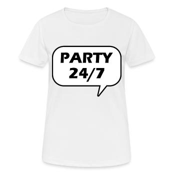 Feiern vierundzwanzig sieben - Frauen T-Shirt atmungsaktiv - Weiß - Vorne - AI Model Female 172 dark (172cm)