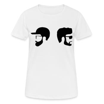 DUDES - Frauen T-Shirt atmungsaktiv - Weiß - Vorne - AI Model Female 172 dark (172cm)