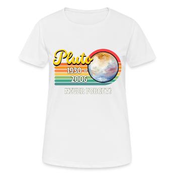 Pluton 1930 - 2006 n’oubliez pas - T-shirt respirant Femme - blanc - Devant - AI Model Female 172 dark (172cm)