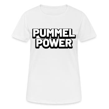 pummel power - Frauen T-Shirt atmungsaktiv - Weiß - Vorne - AI Model Female 172 dark (172cm)