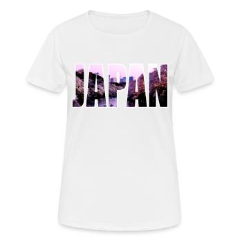 JAPON Fleur de cerisier Sakura - T-shirt respirant Femme - blanc - Devant - AI Model Female 172 dark (172cm)