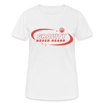 Gravité dont je n’ai jamais entendu parler. Conception de gravitation - T-shirt respirant Femme - blanc - Devant - AI Model Female 172 dark (172cm)