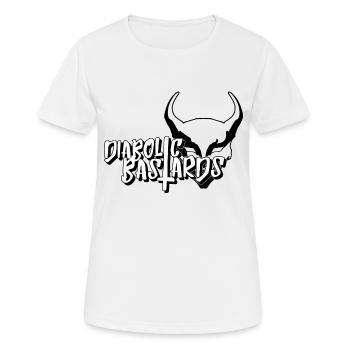 Diabolic Bastards - Frauen T-Shirt atmungsaktiv - Weiß - Vorne - AI Model Female 172 dark (172cm)
