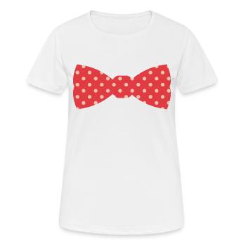 Fliege - Frauen T-Shirt atmungsaktiv - Weiß - Vorne - AI Model Female 172 dark (172cm)