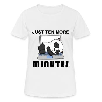 Plus que dix minutes - T-shirt respirant Femme - blanc - Devant - AI Model Female 172 dark (172cm)