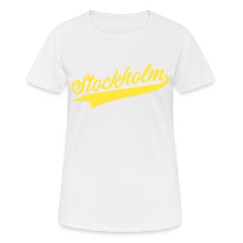 Stockholm - Frauen T-Shirt atmungsaktiv - Weiß - Vorne - AI Model Female 172 dark (172cm)