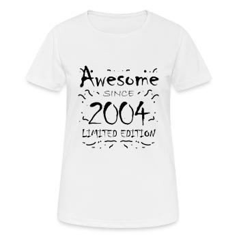 2004 - Jahrgang 2004 - Fantastisch seit 2004 - Frauen T-Shirt atmungsaktiv - Weiß - Vorne - AI Model Female 172 dark (172cm)