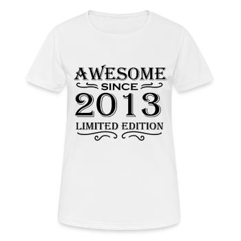 2013 - Frauen T-Shirt atmungsaktiv - Weiß - Vorne - AI Model Female 172 dark (172cm)
