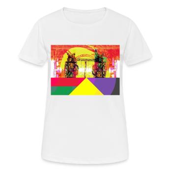 Patrimoine industriel de la Ruhr, aciéries - T-shirt respirant Femme - blanc - Devant - AI Model Female 172 dark (172cm)