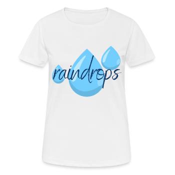 raindrops - Frauen T-Shirt atmungsaktiv - Weiß - Vorne - AI Model Female 172 dark (172cm)
